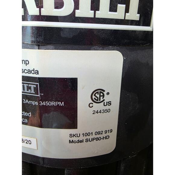 Everbilt 1/2 HP Waterfall Submersible Utility Pump SUP80-HD - Picture 6 of 16